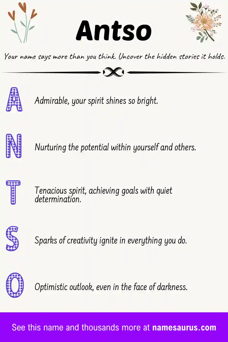 Acrostic poem about Antso.