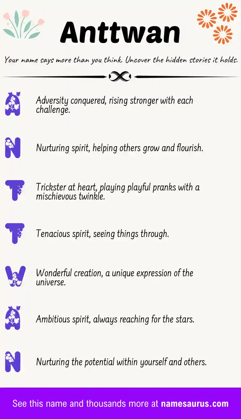 Acrostic poem about Anttwan.