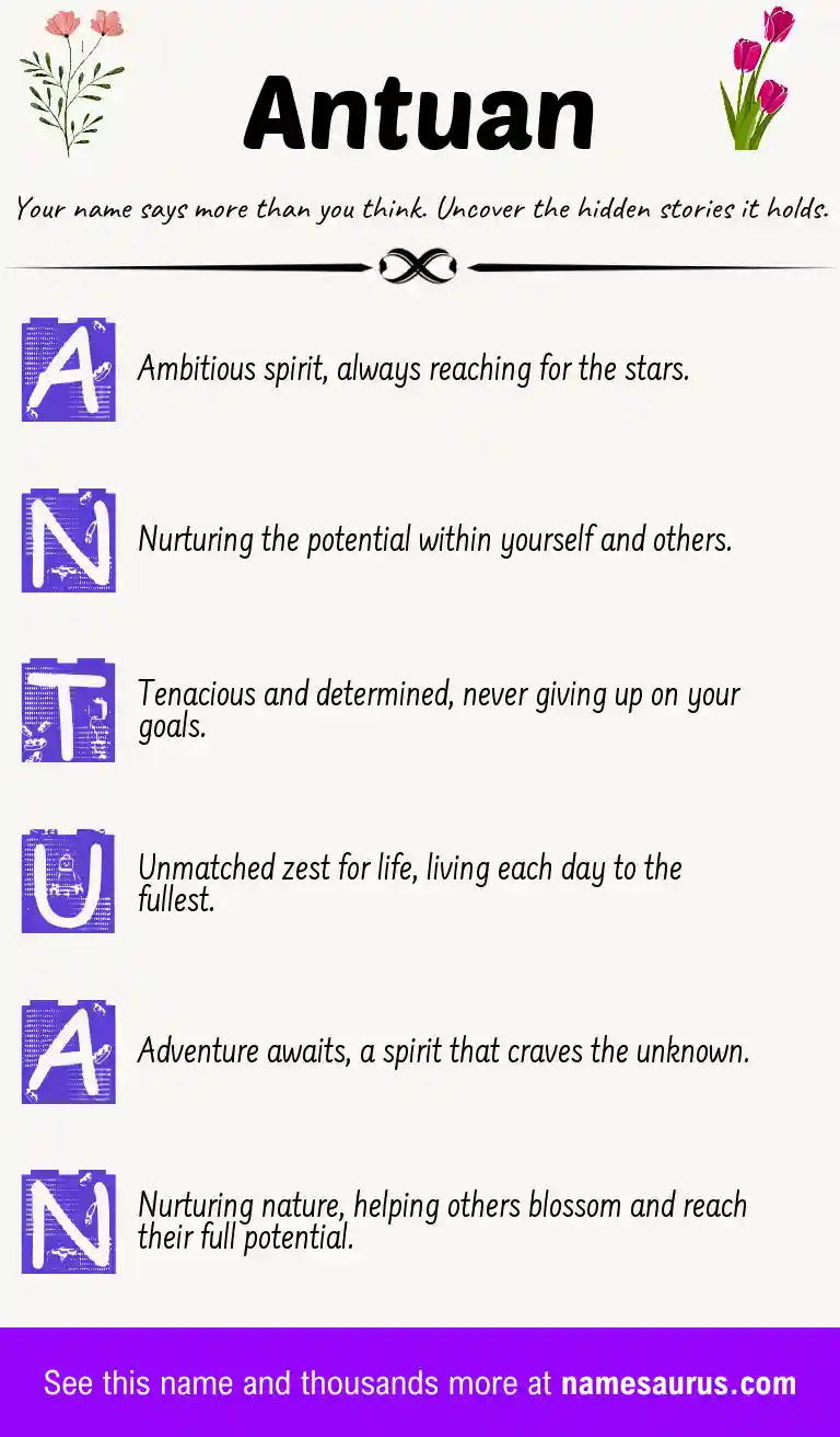 Acrostic poem about Antuan.
