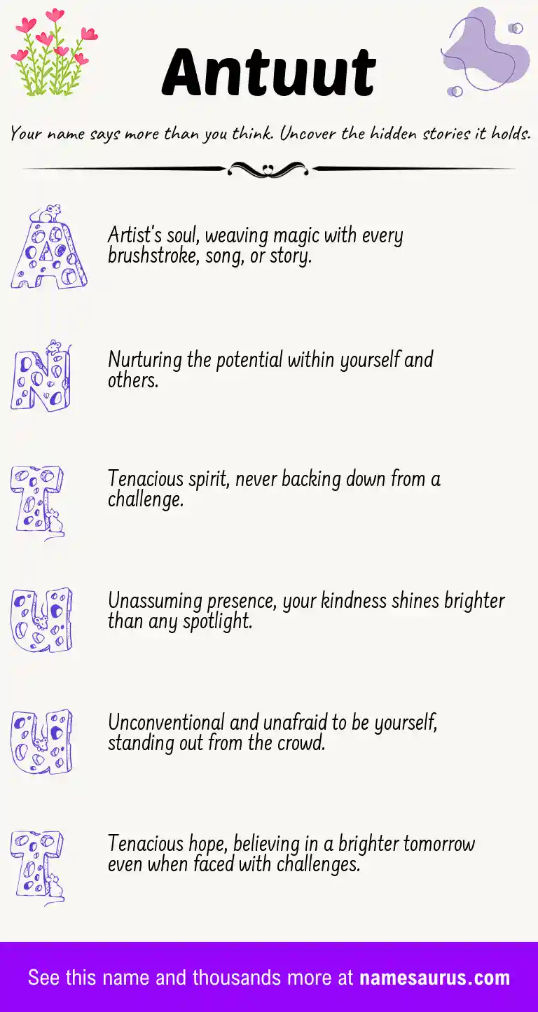 Acrostic poem about Antuut.
