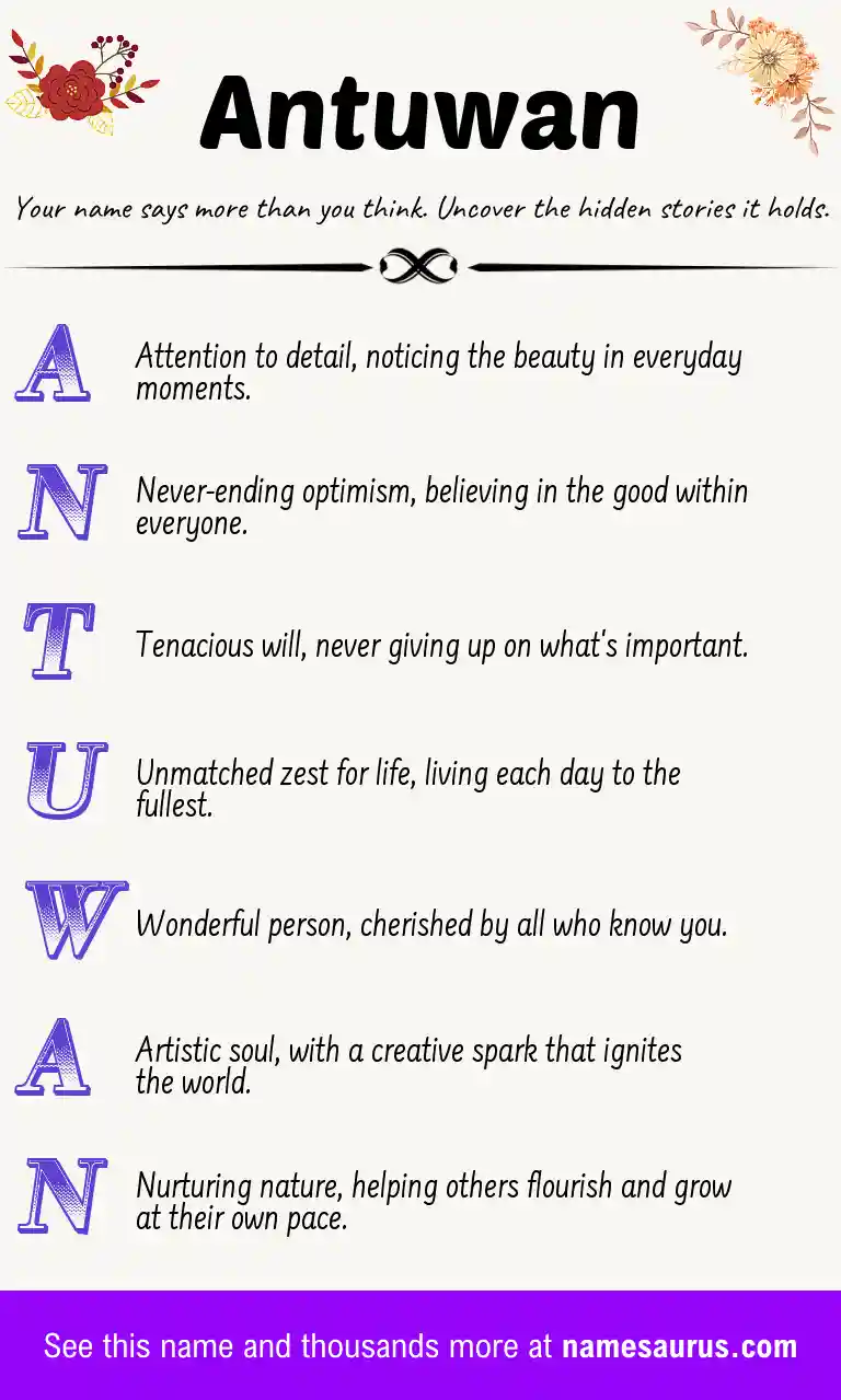 Acrostic poem about Antuwan.