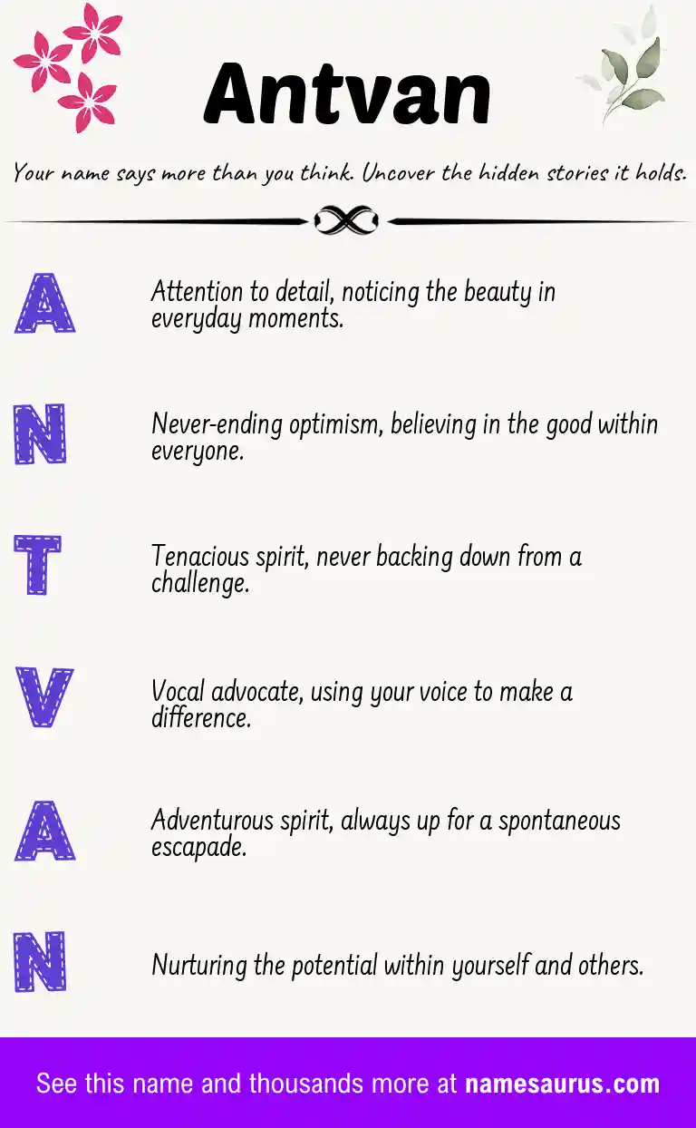 Acrostic poem about Antvan.