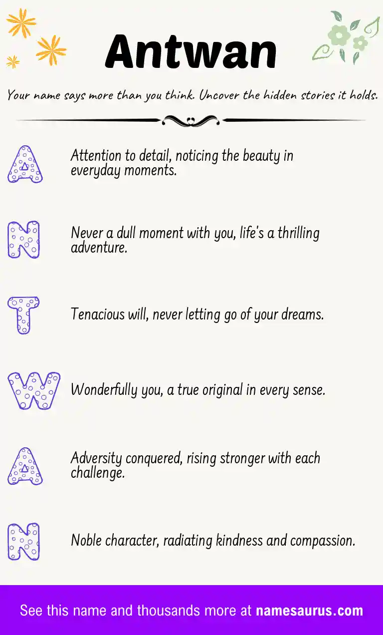 Acrostic poem about Antwan.