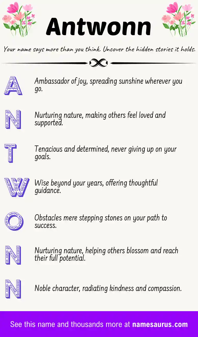 Acrostic poem about Antwonn.