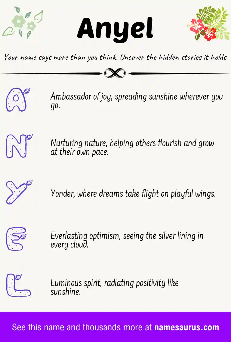 Acrostic poem about Anyel.