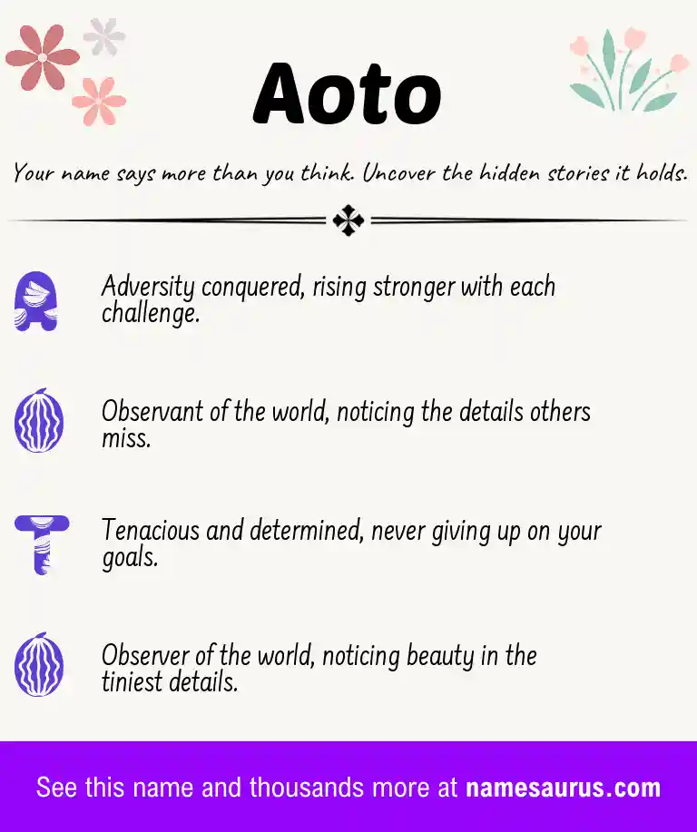 Acrostic poem about Aoto.