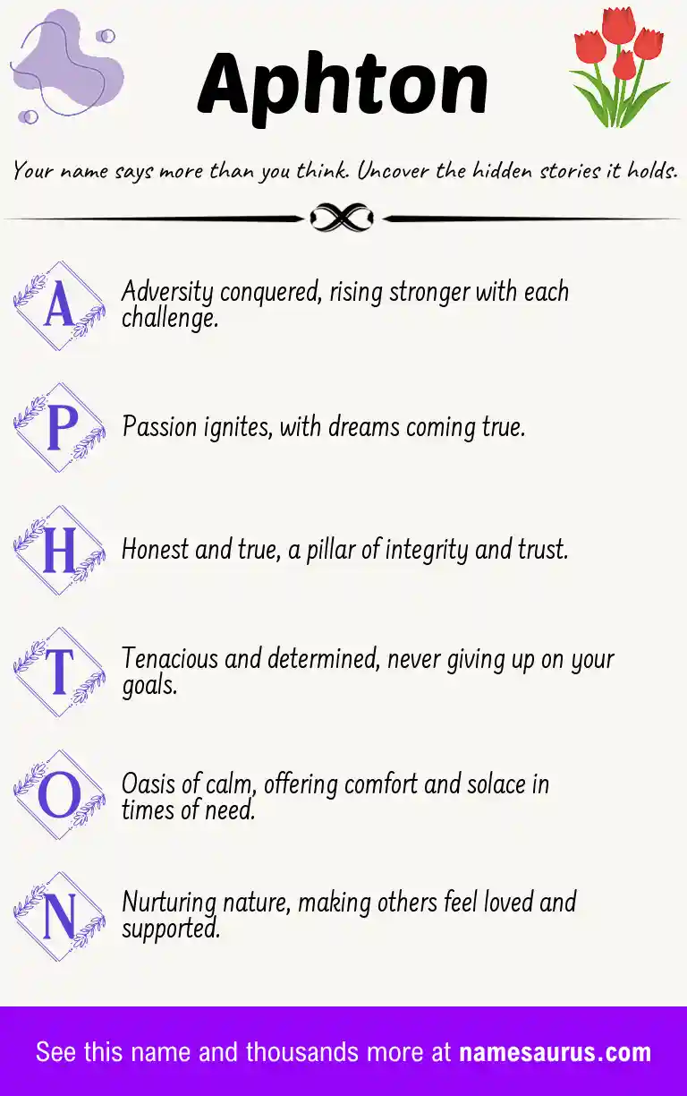 Acrostic poem about Aphton.