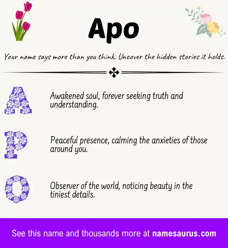 Acrostic poem about Apo.