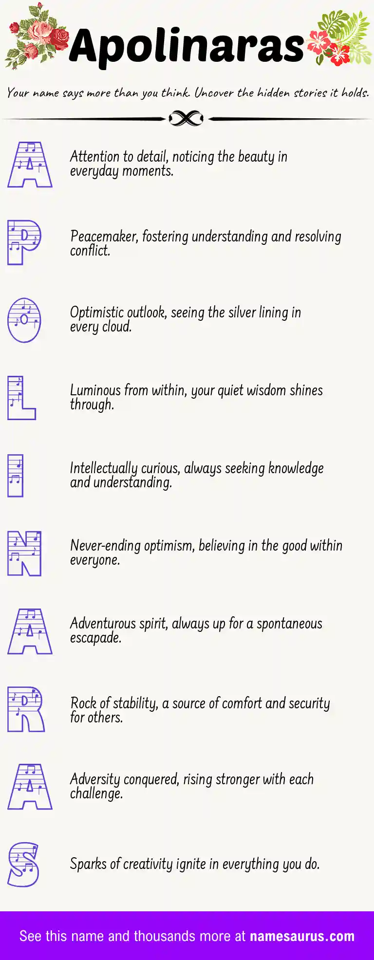 Acrostic poem about Apolinaras.