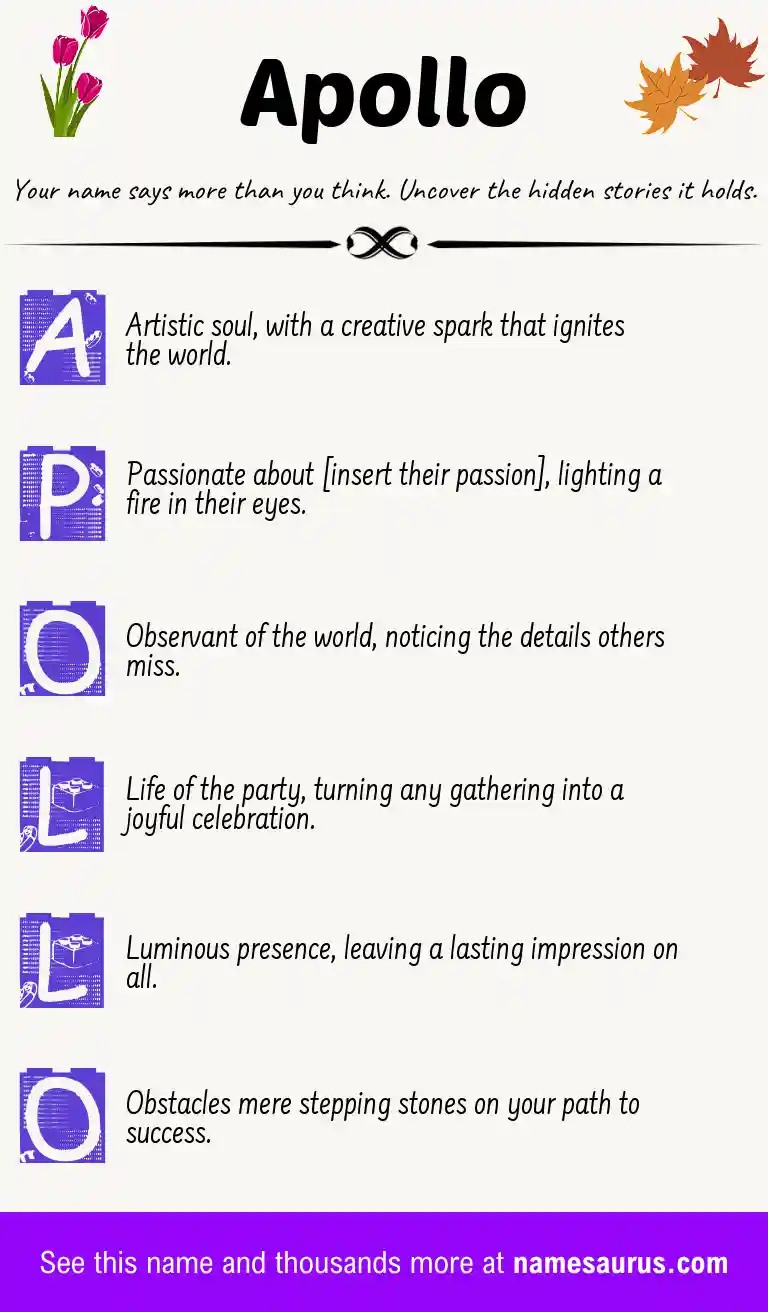 Acrostic poem about Apollo.