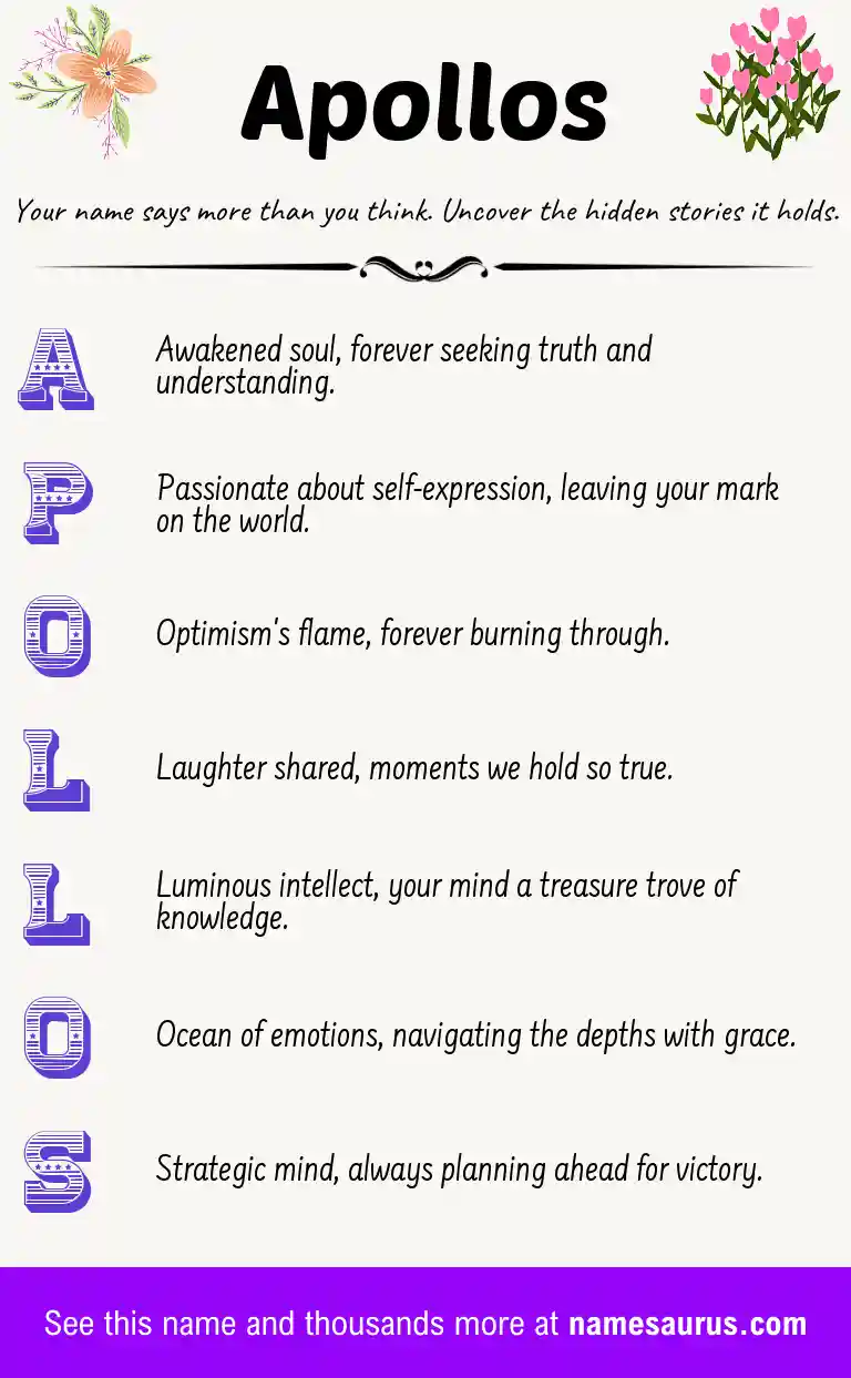 Acrostic poem about Apollos.