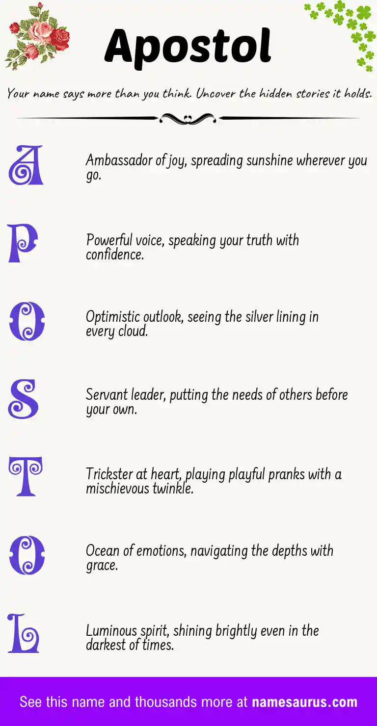 Acrostic poem about Apostol.