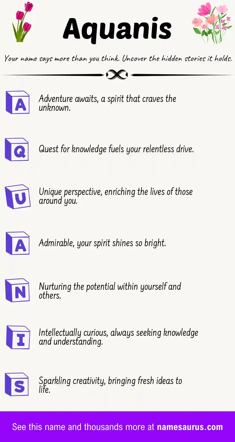 Acrostic poem about Aquanis.