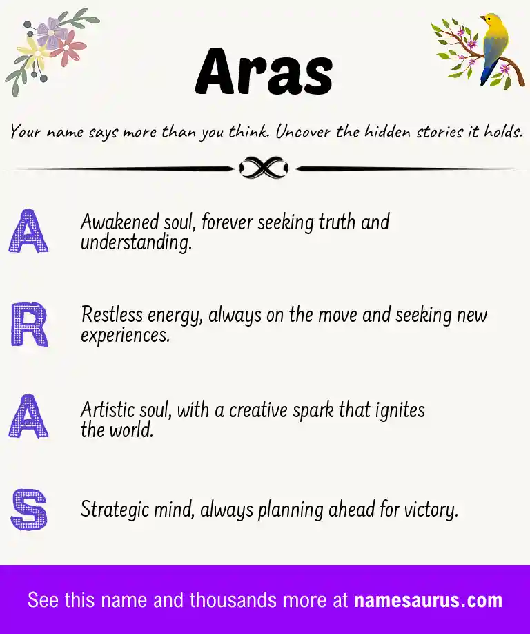 Acrostic poem about Aras.