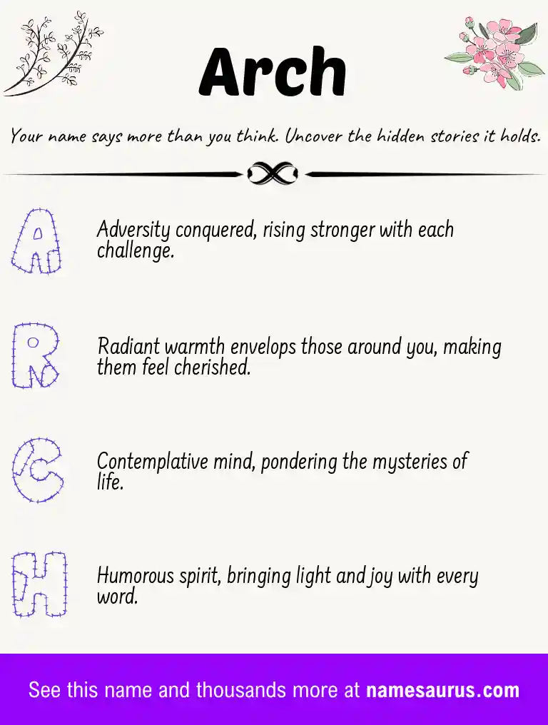 Acrostic poem about Arch.