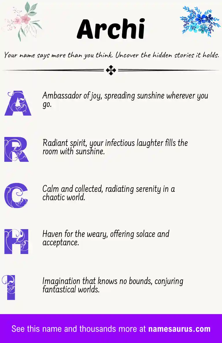 Acrostic poem about Archi.