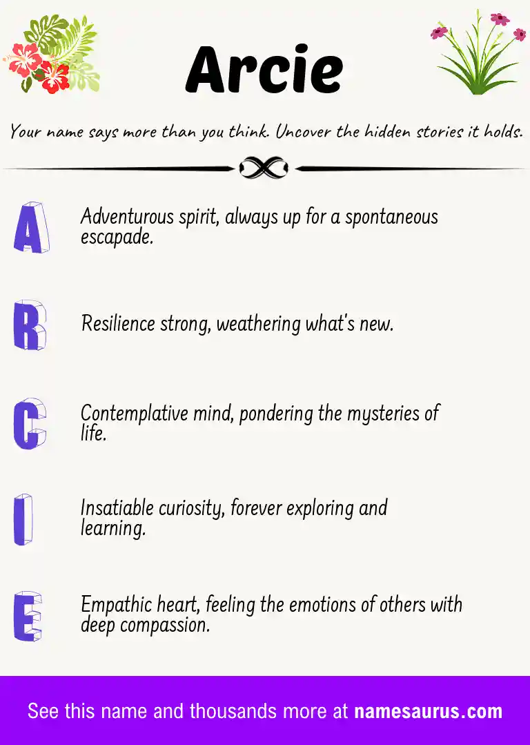 Acrostic poem about Arcie.