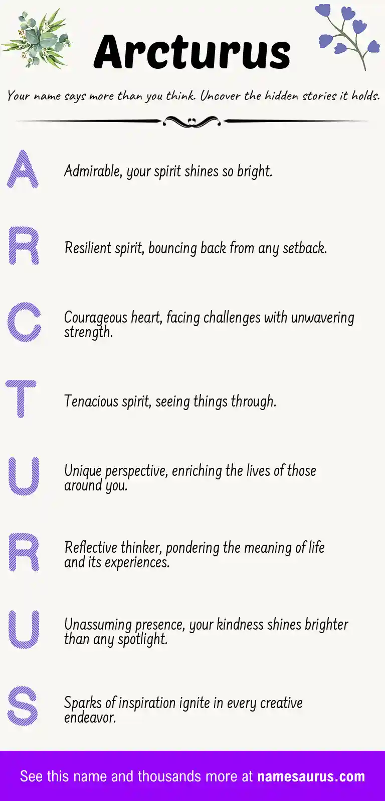Acrostic poem about Arcturus.
