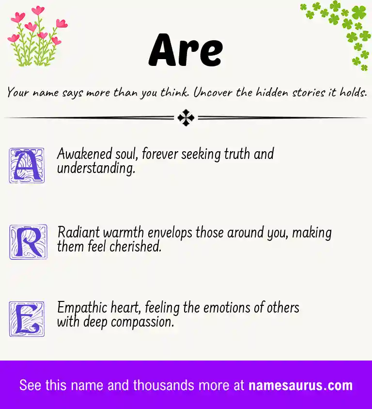 Acrostic poem about Are.