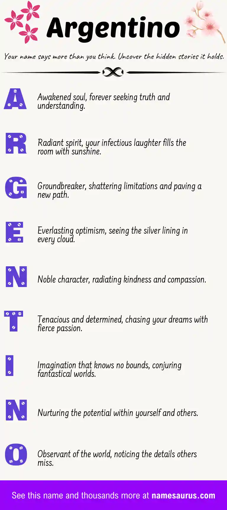 Acrostic poem about Argentino.