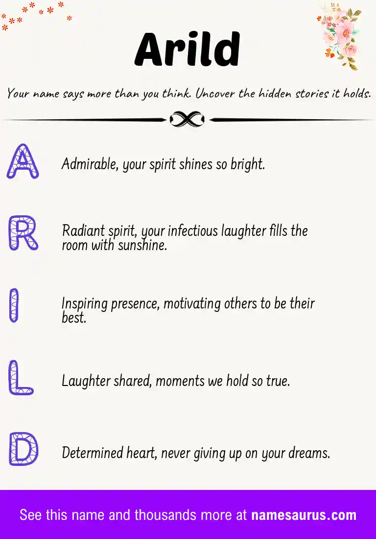 Acrostic poem about Arild.