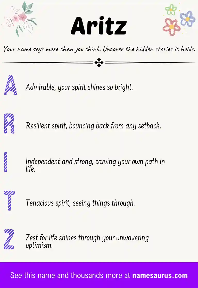 Acrostic poem about Aritz.
