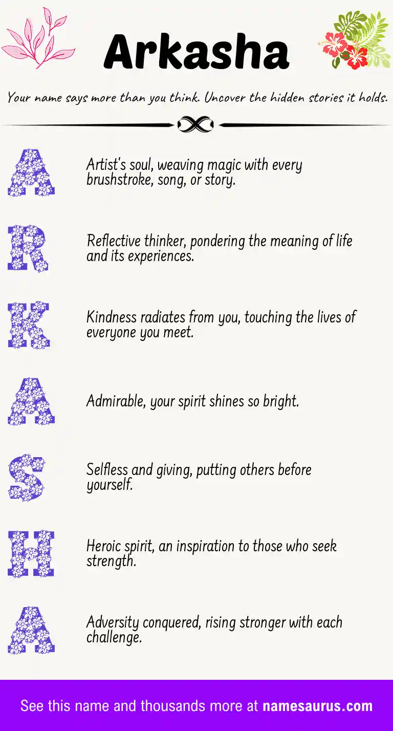 Acrostic poem about Arkasha.