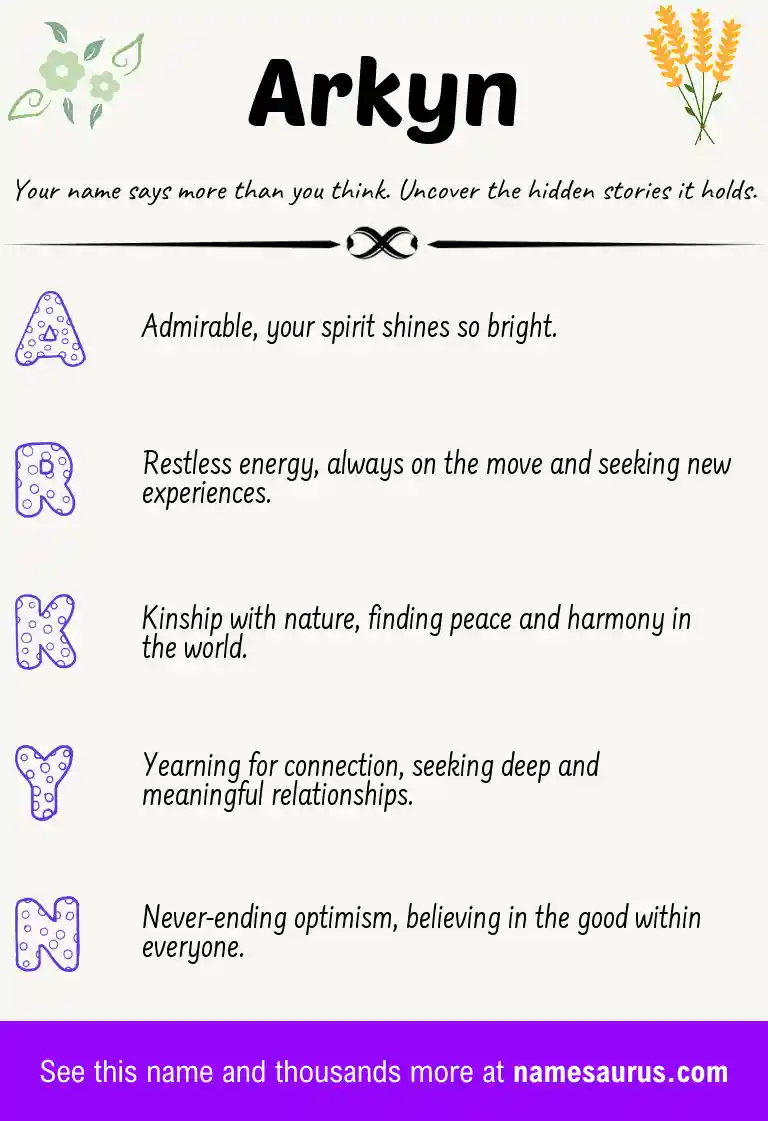 Acrostic poem about Arkyn.