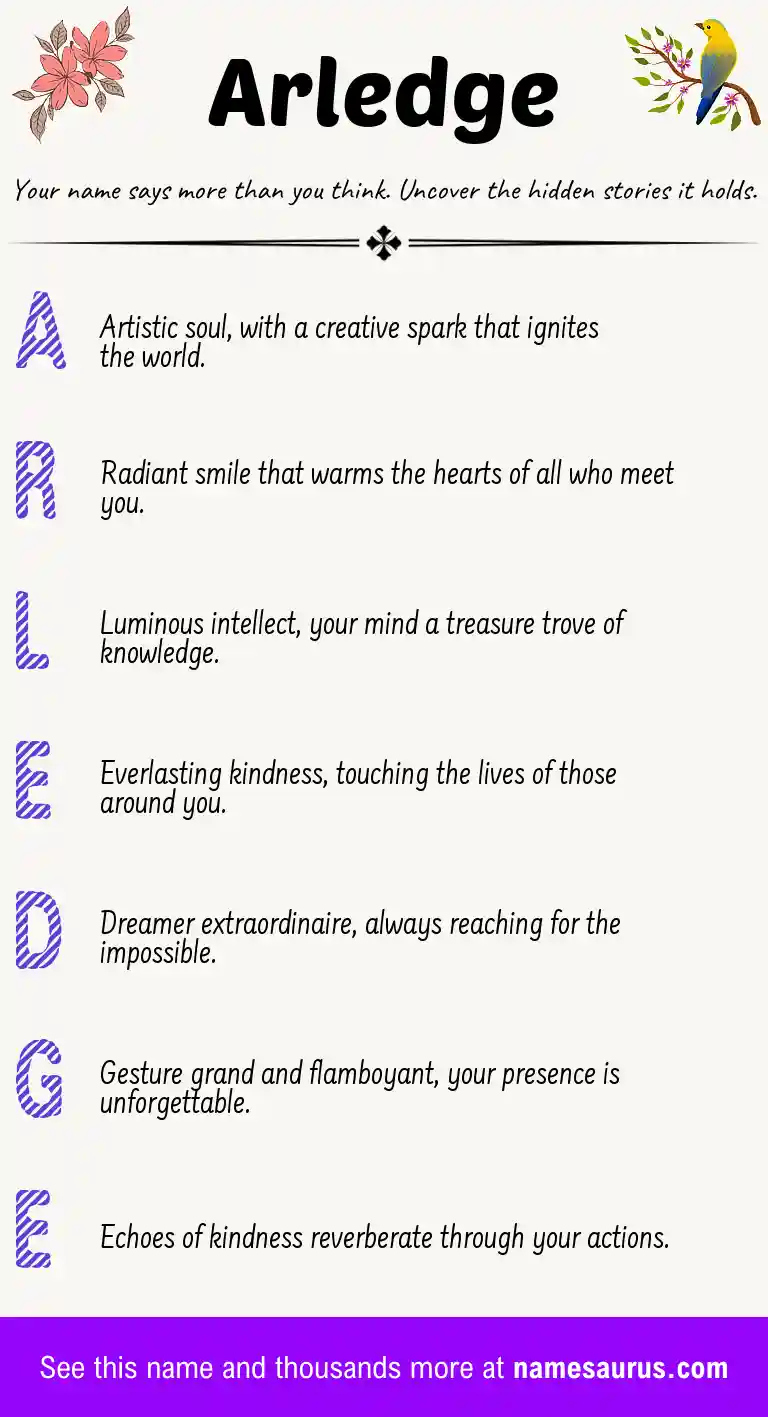 Acrostic poem about Arledge.