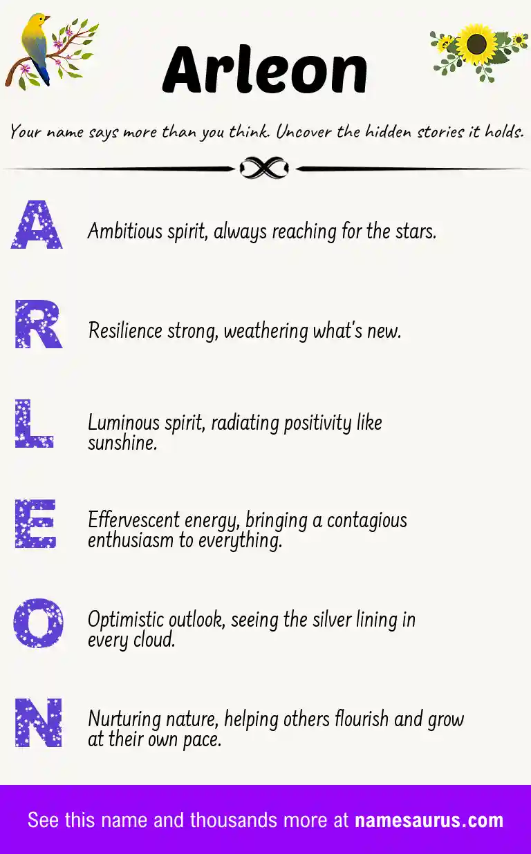 Acrostic poem about Arleon.