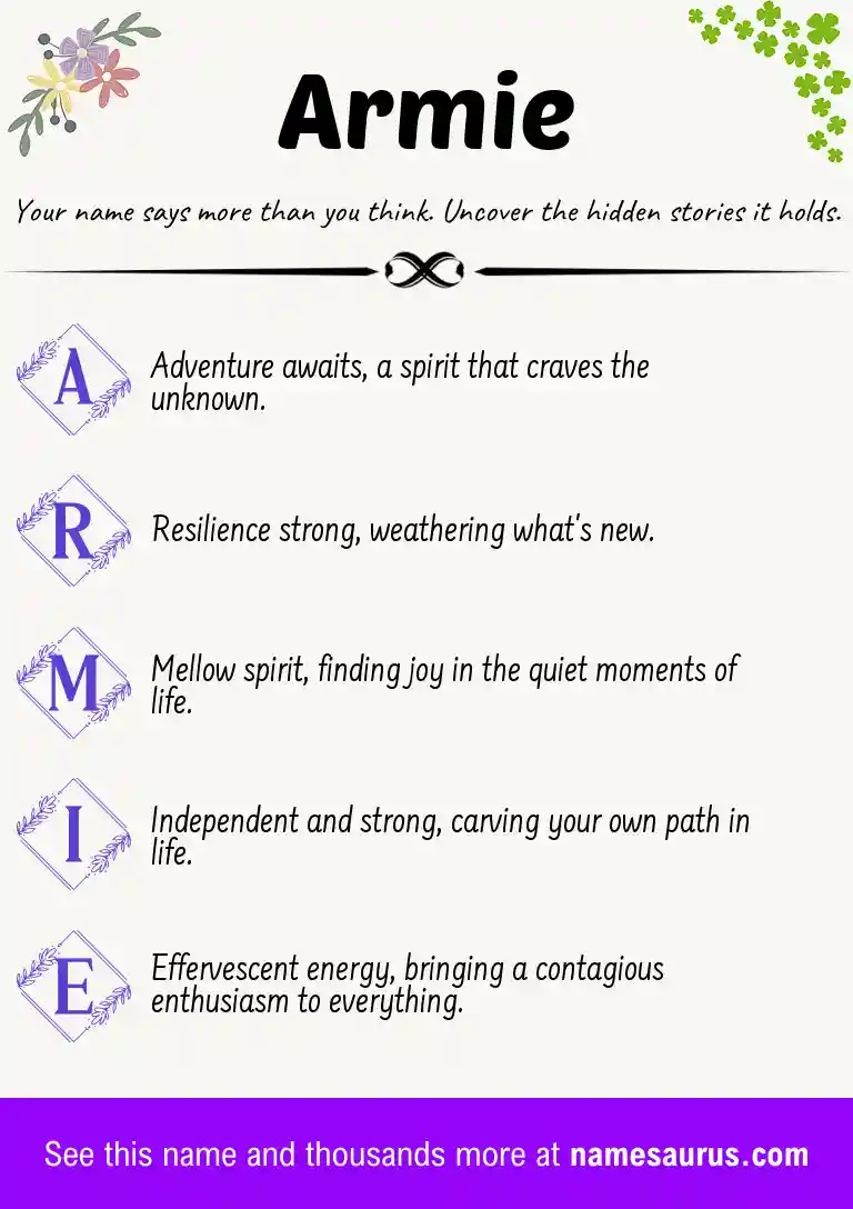 Acrostic poem about Armie.