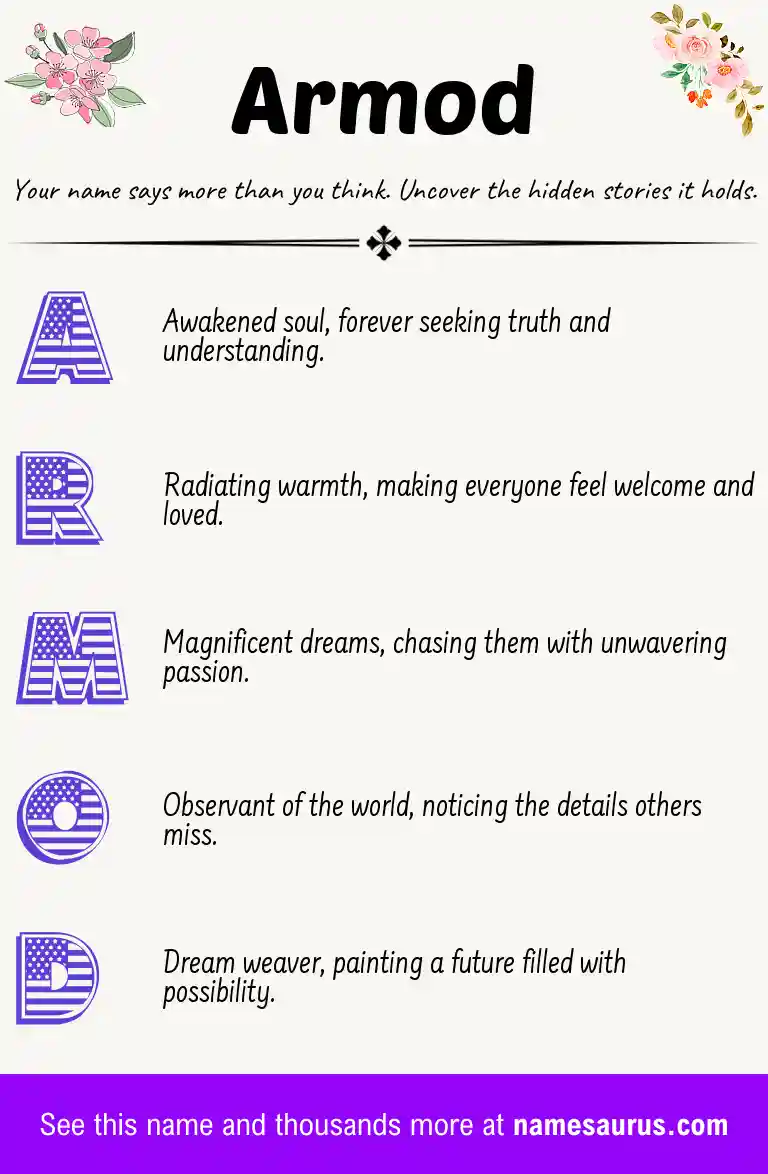 Acrostic poem about Armod.