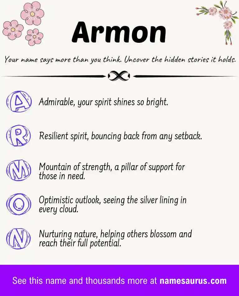 Acrostic poem about Armon.