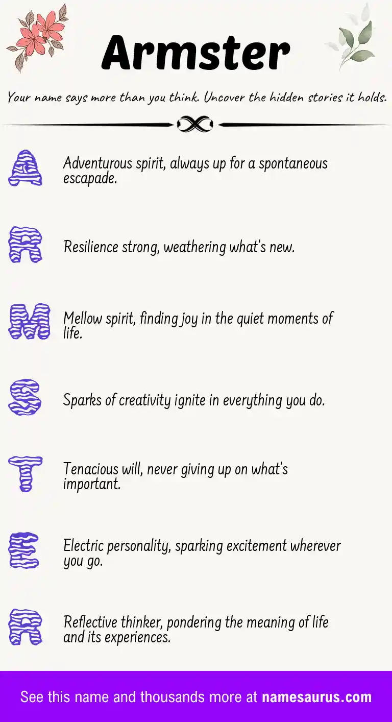 Acrostic poem about Armster.