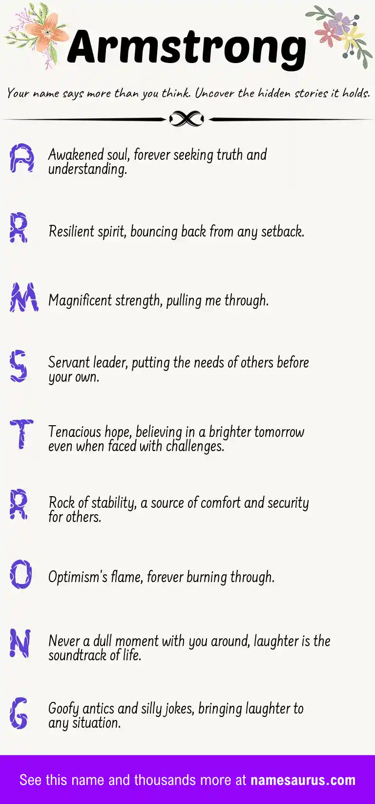 Acrostic poem about Armstrong.