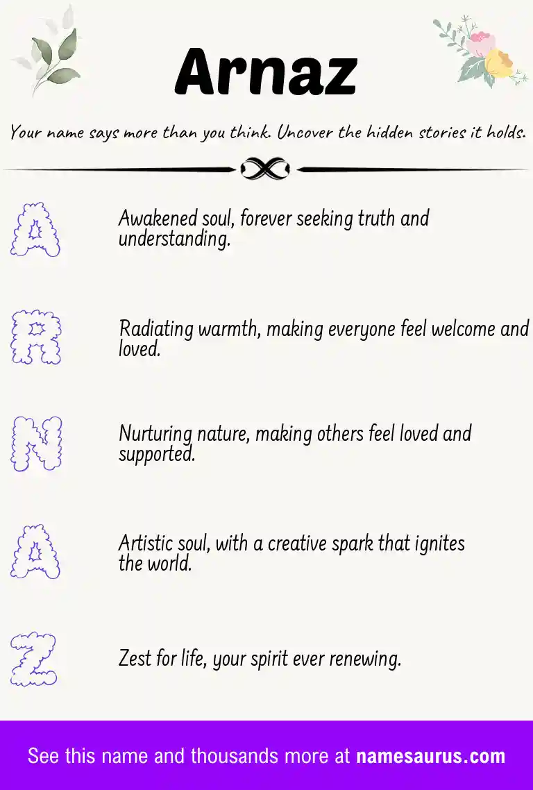 Acrostic poem about Arnaz.