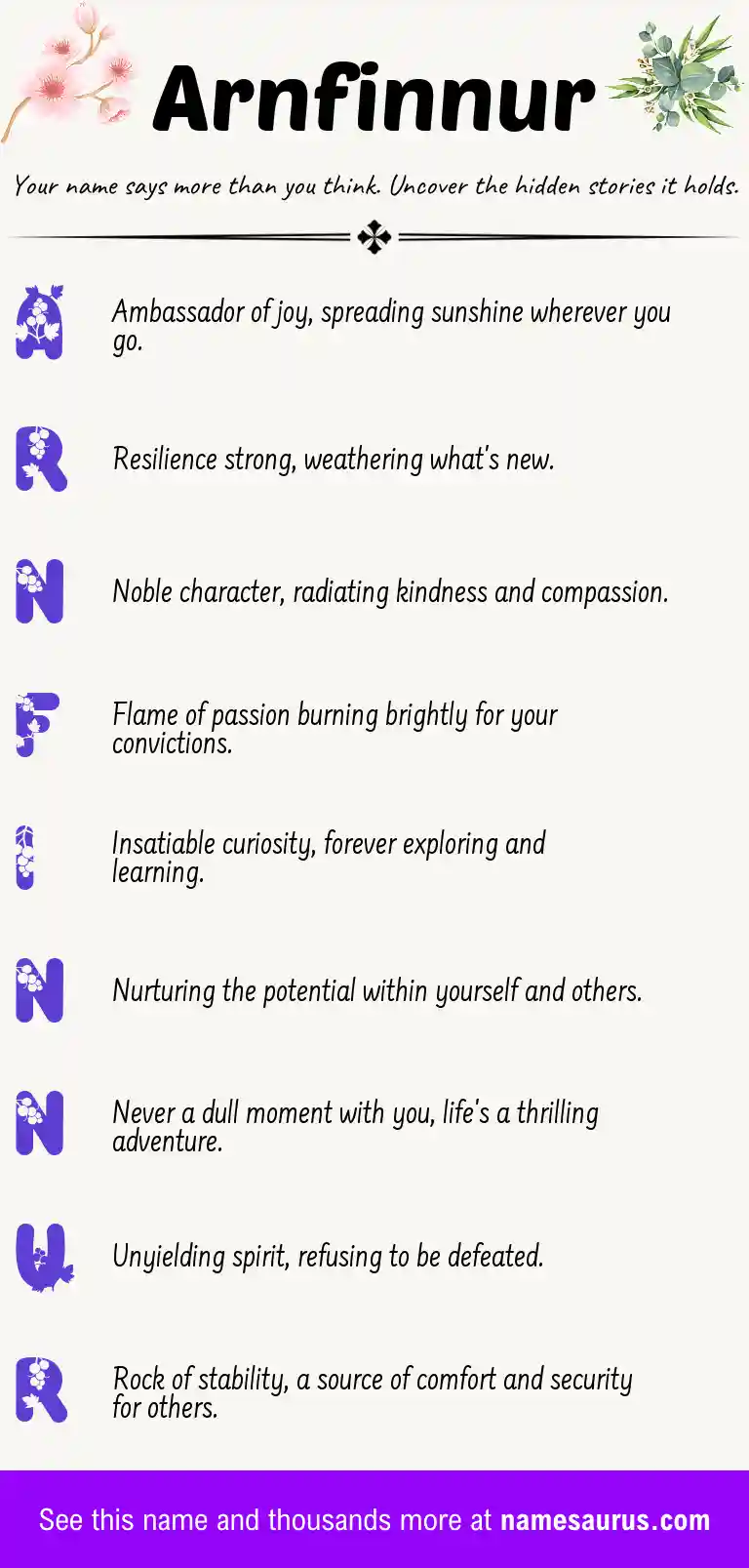 Acrostic poem about Arnfinnur.