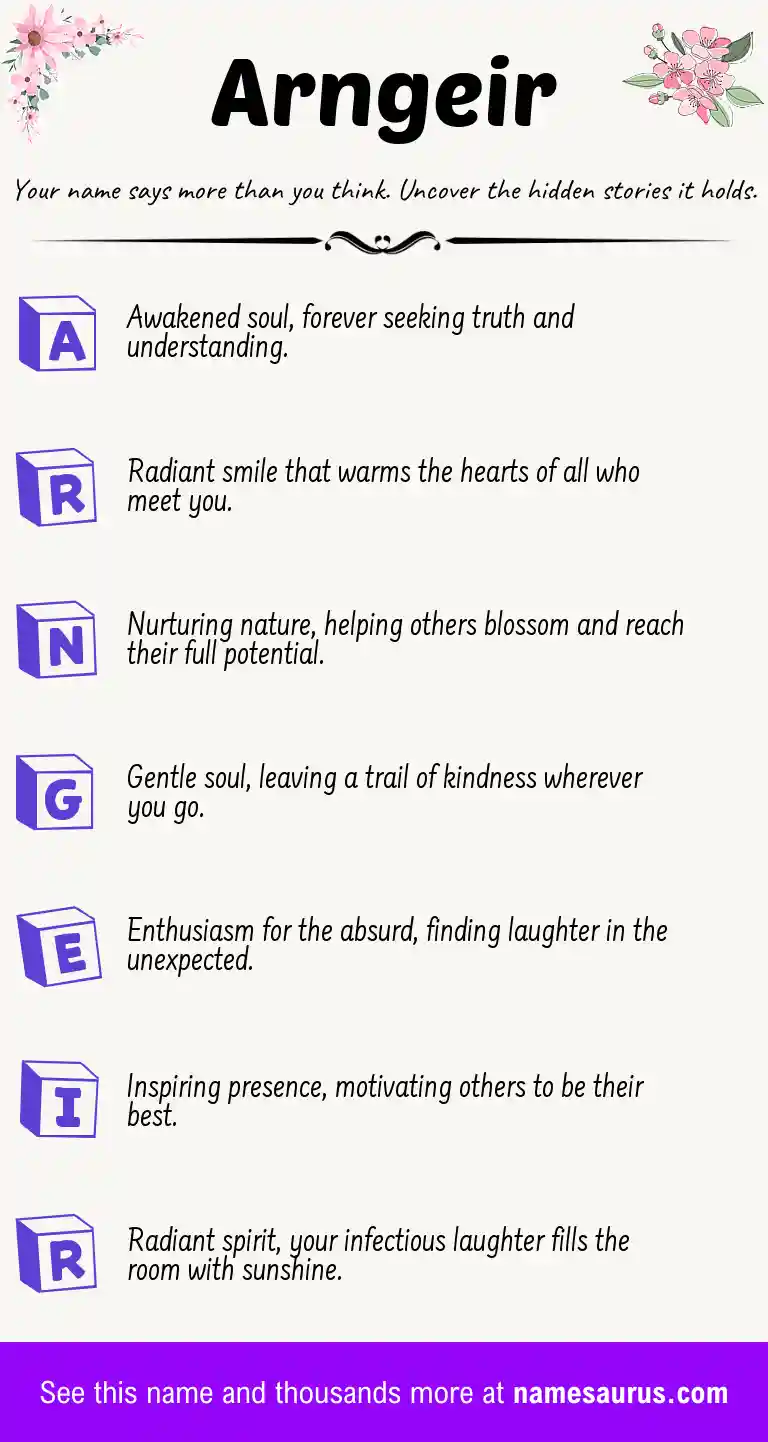 Acrostic poem about Arngeir.