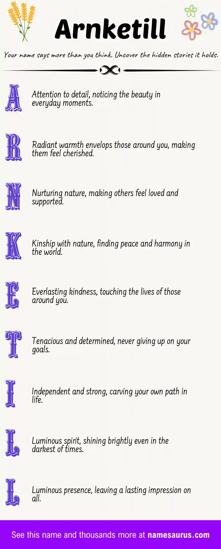 Acrostic poem about Arnketill.