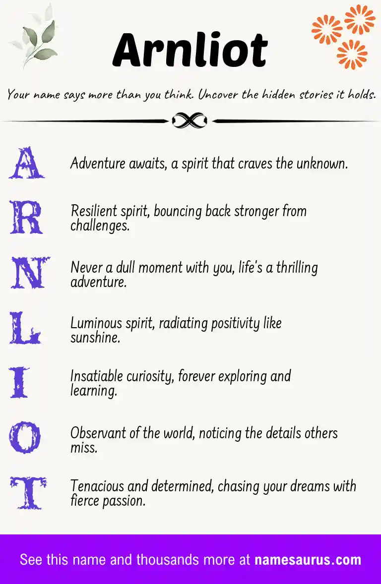 Acrostic poem about Arnliot.