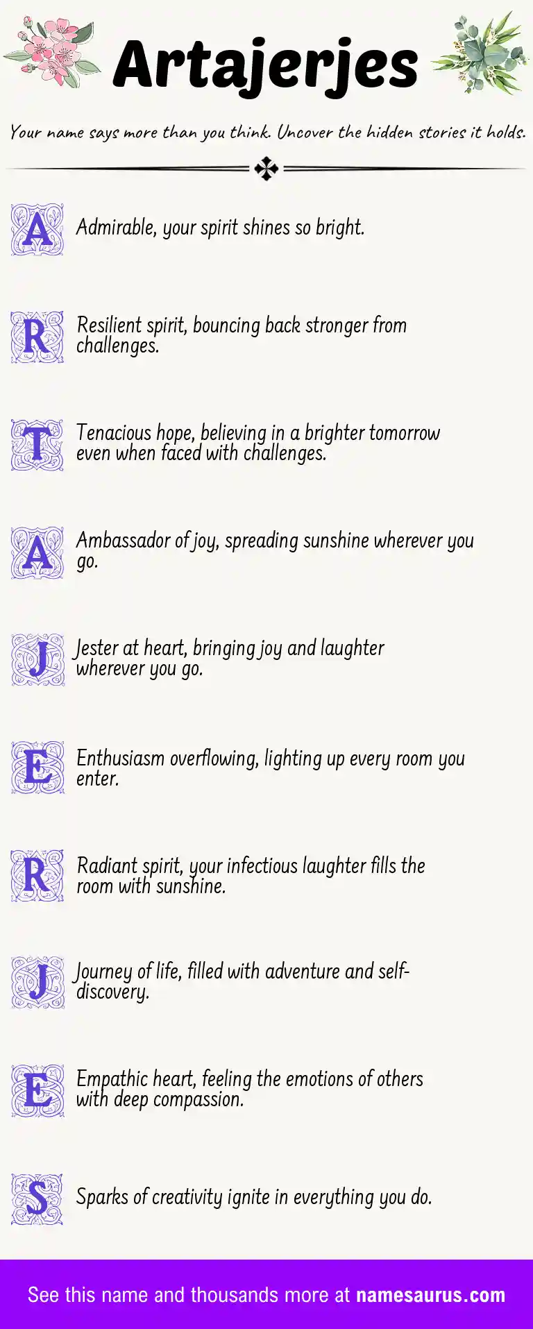 Acrostic poem about Artajerjes.