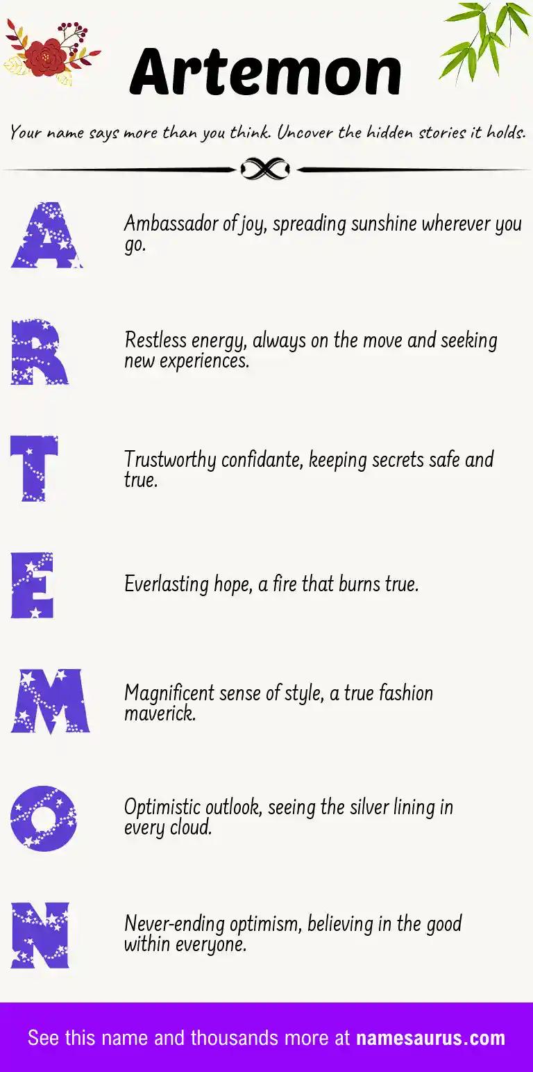 Acrostic poem about Artemon.