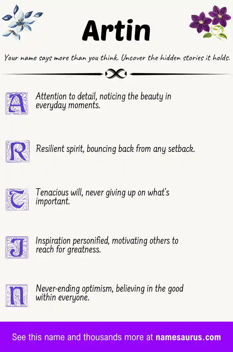 Acrostic poem about Artin.