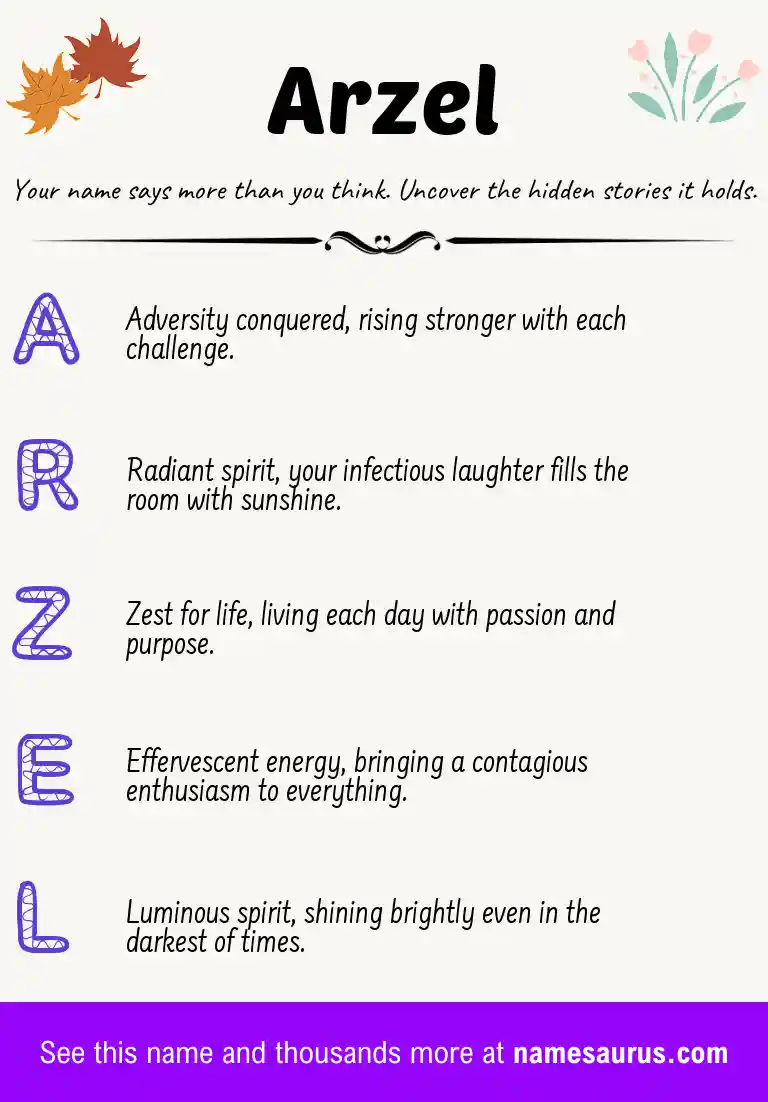 Acrostic poem about Arzel.