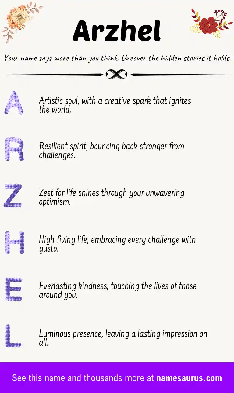 Acrostic poem about Arzhel.