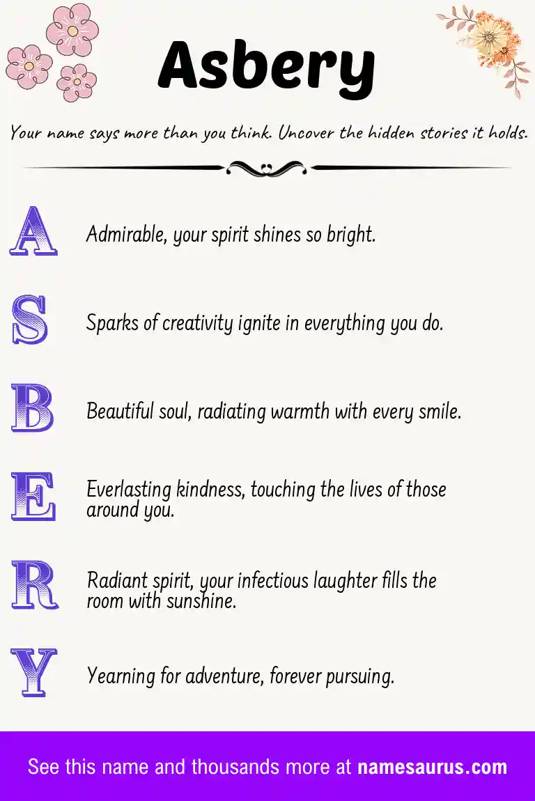 Acrostic poem about Asbery.