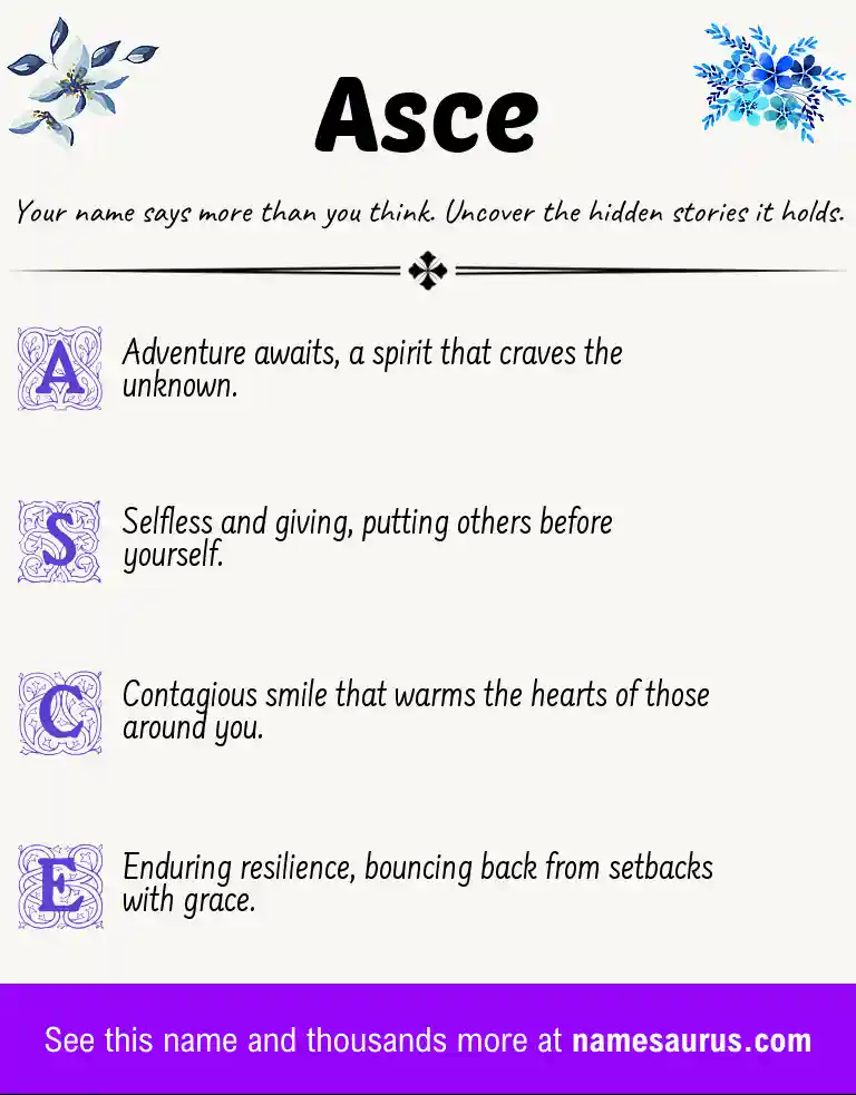 Acrostic poem about Asce.
