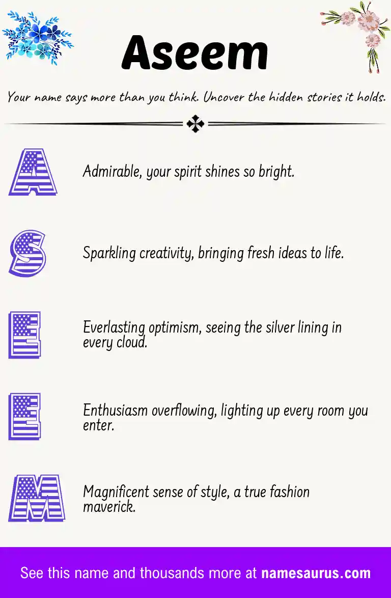 Acrostic poem about Aseem.