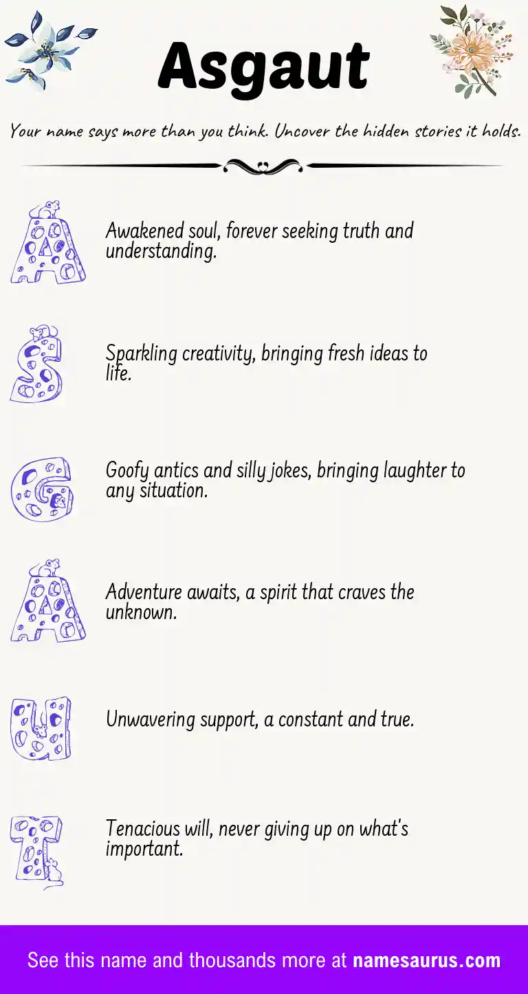 Acrostic poem about Asgaut.