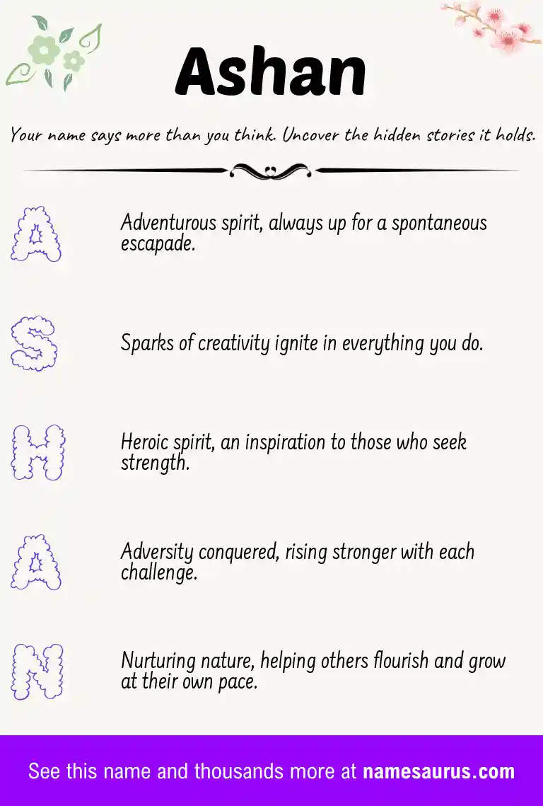 Acrostic poem about Ashan.